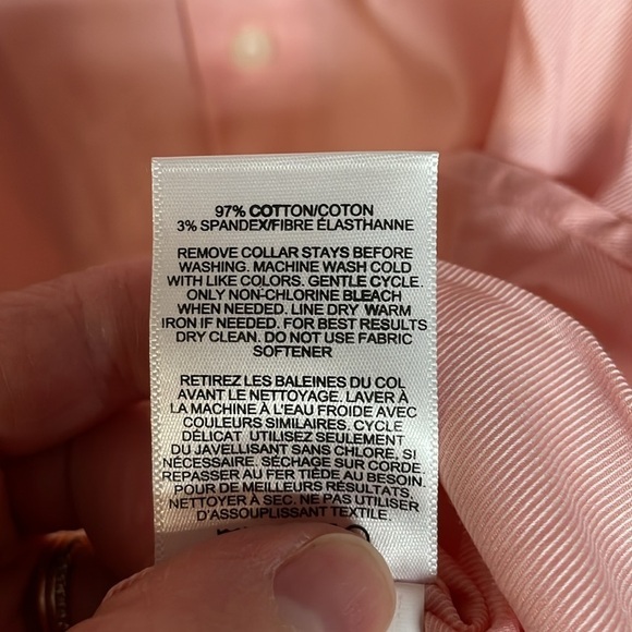 Express size XXL 1MX slim pink color long sleeve button down dress shirt - Picture 6 of 7